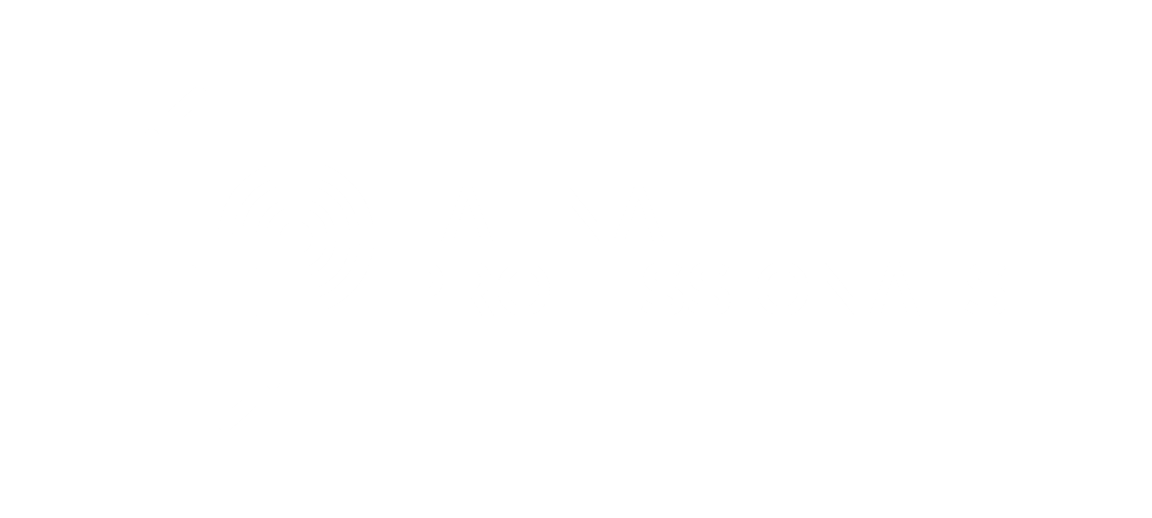 Latina Professionals white on transparent background